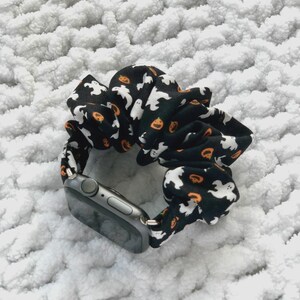 Ghosts and Pumpkins Halloween Chunkie Scrunchie Band | Apple Watch or Galaxy Watch