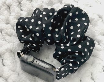 Polka Dot Chunkie Scrunchie Band | Apple Watch or Galaxy Watch | Multiple Options
