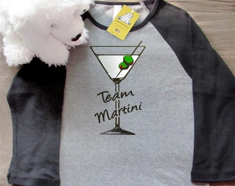 Team Martini on Women's 3/4 Sleeve Raglan T-shirt