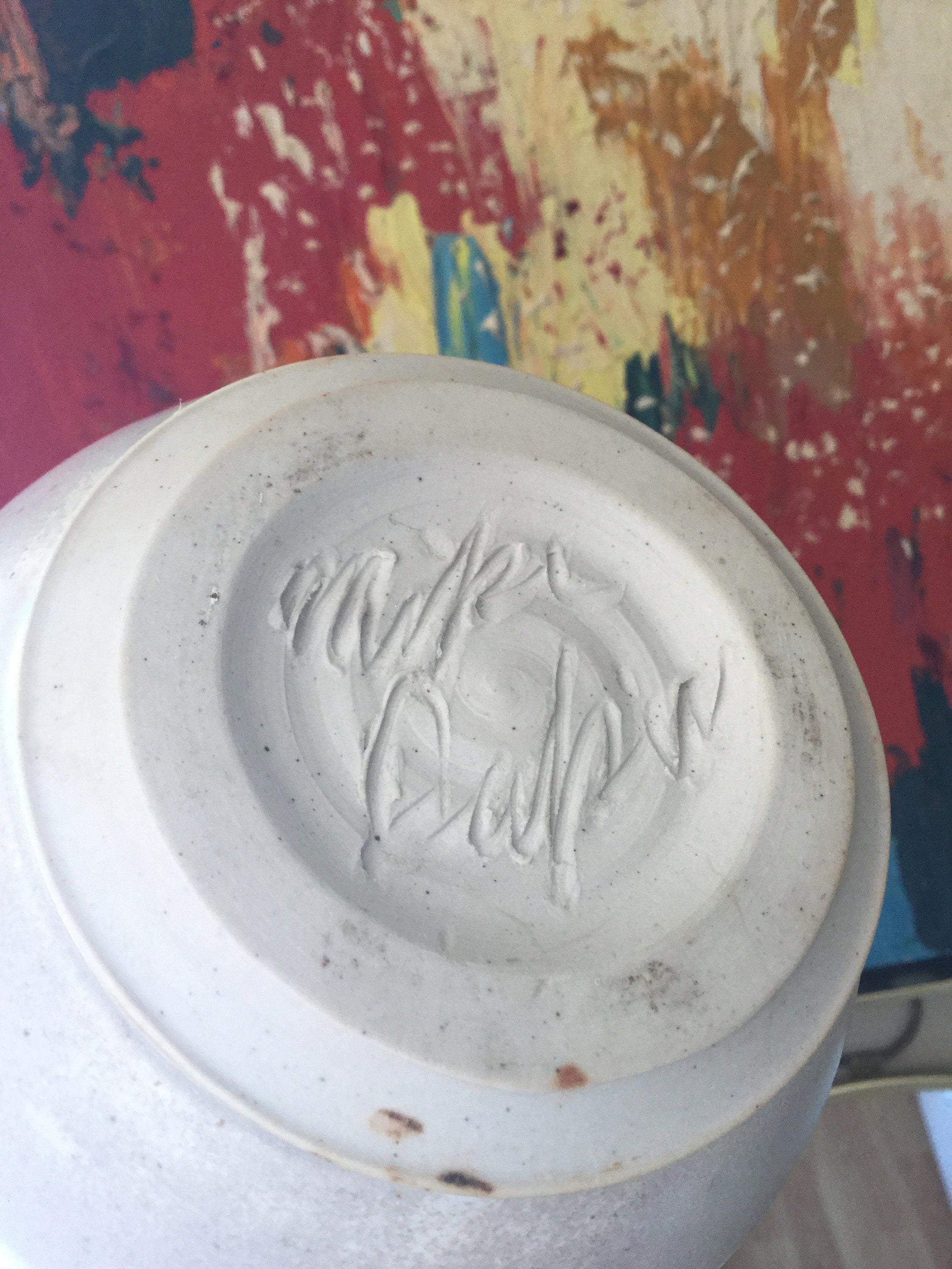 Mid century signed studio pottery vase Etsy