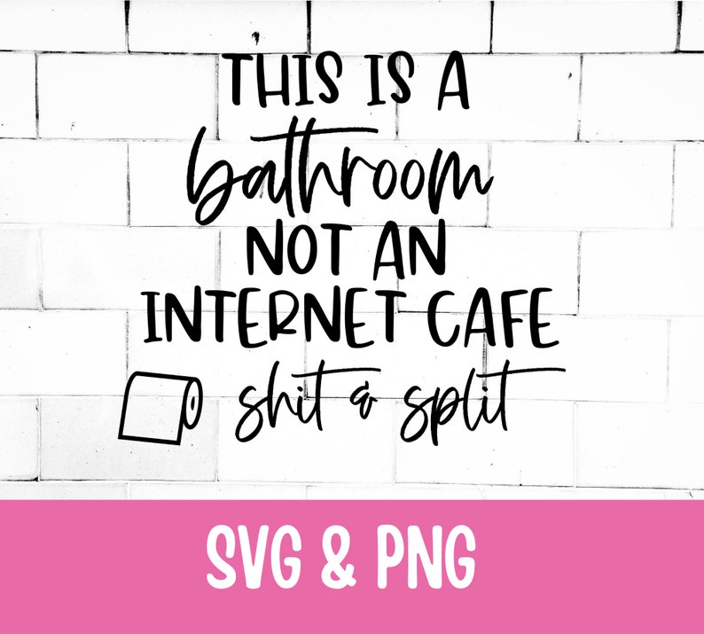 This is a Bathroom Funny Humor Wall Art for Bathrooms Not Etsy