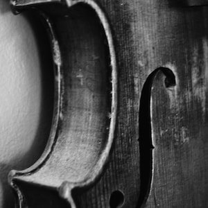 Violin print, violin scroll, antique violin, black & white photography, music photography, abstract, musical instrument, music, wall-art