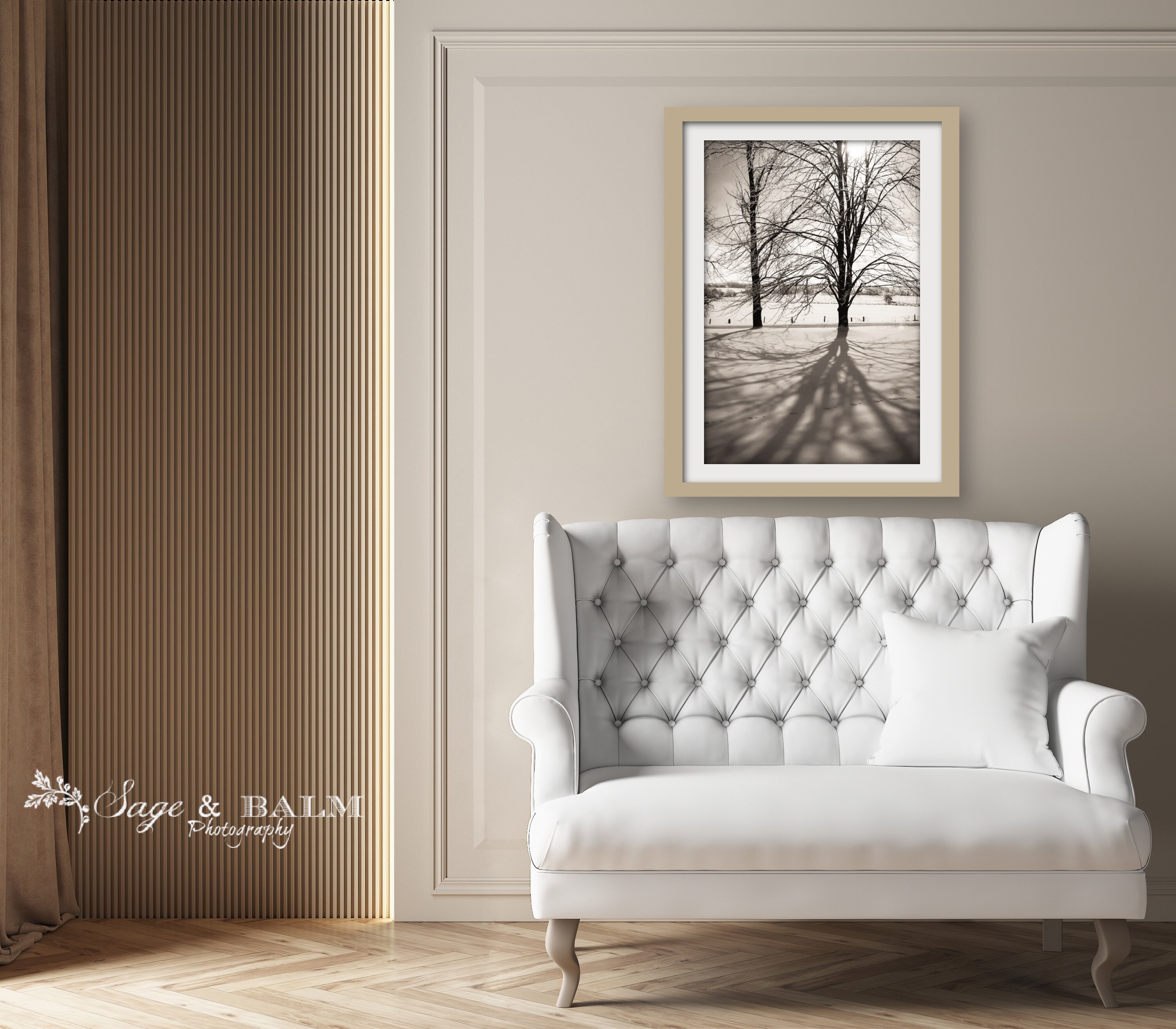 Printable Black & White Holiday Art Print | Nordic Winter Wall Art ...