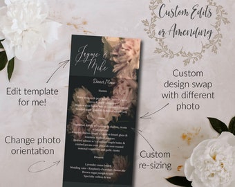 Custom Template design edits photo swap | Custom amends or add-ons | Digital design changes