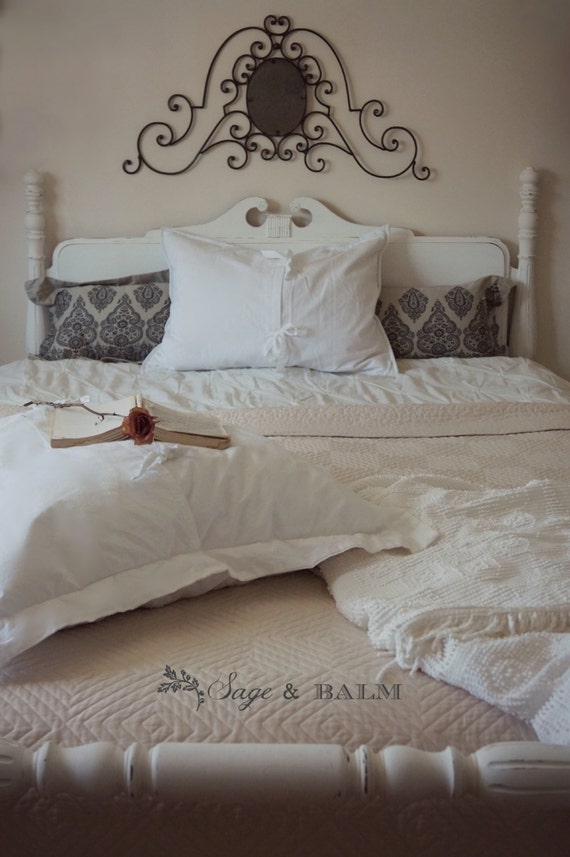 Antique white headboard online