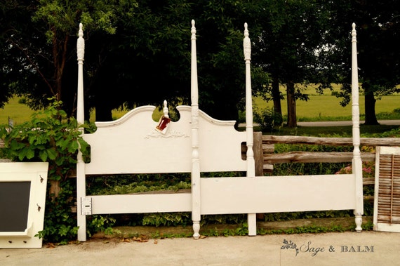 Shabby chic queen headboard deals