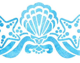 Seashell Design Stencil