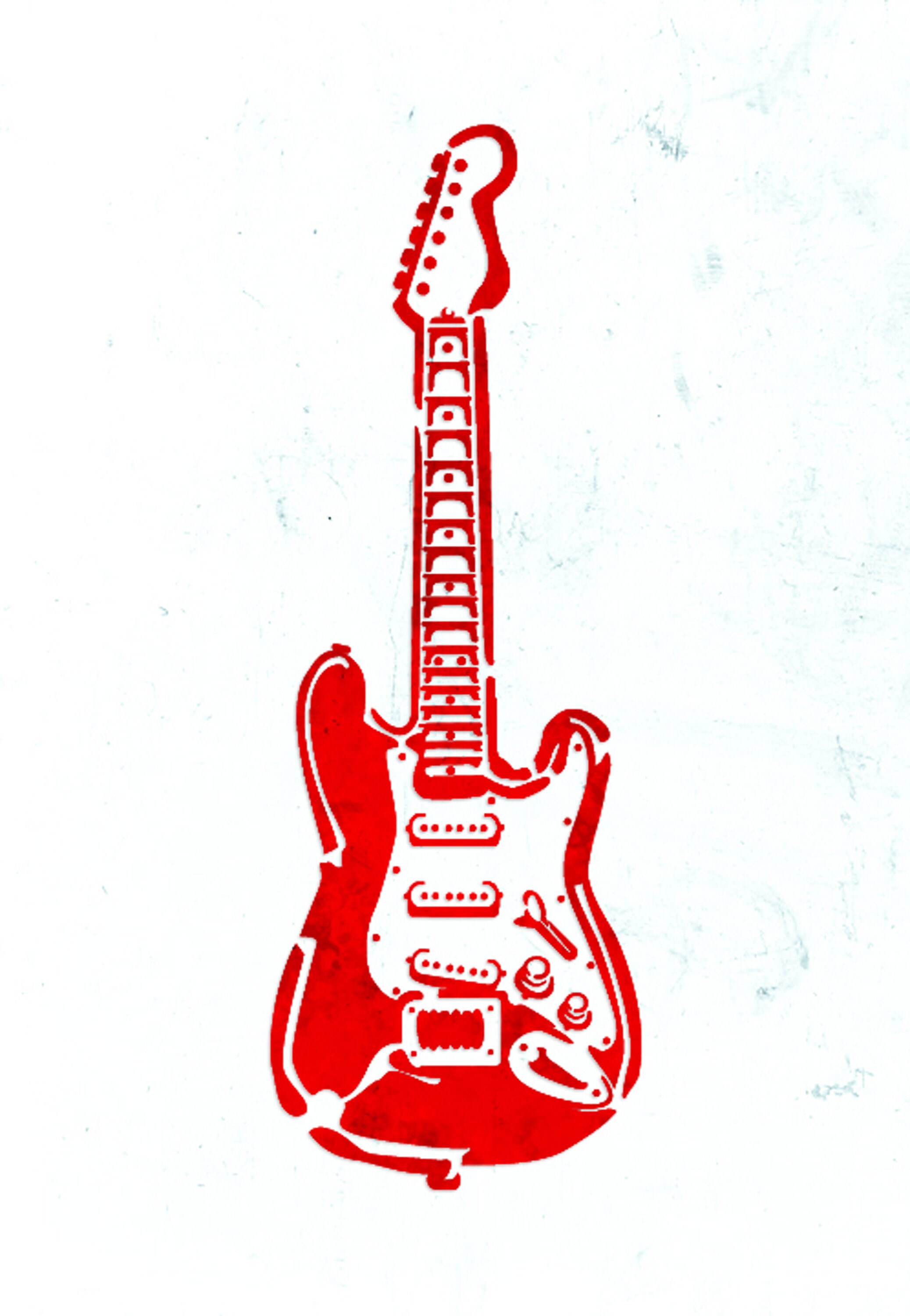 Guitar Stencil Etsy