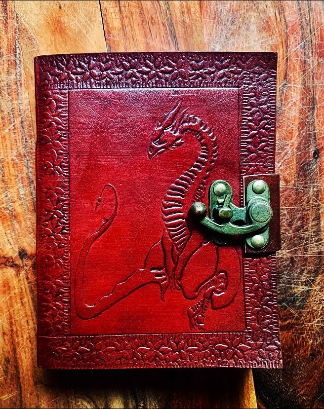 Leather Journal Dragon journal Leather Bound diary Dragon Etsy