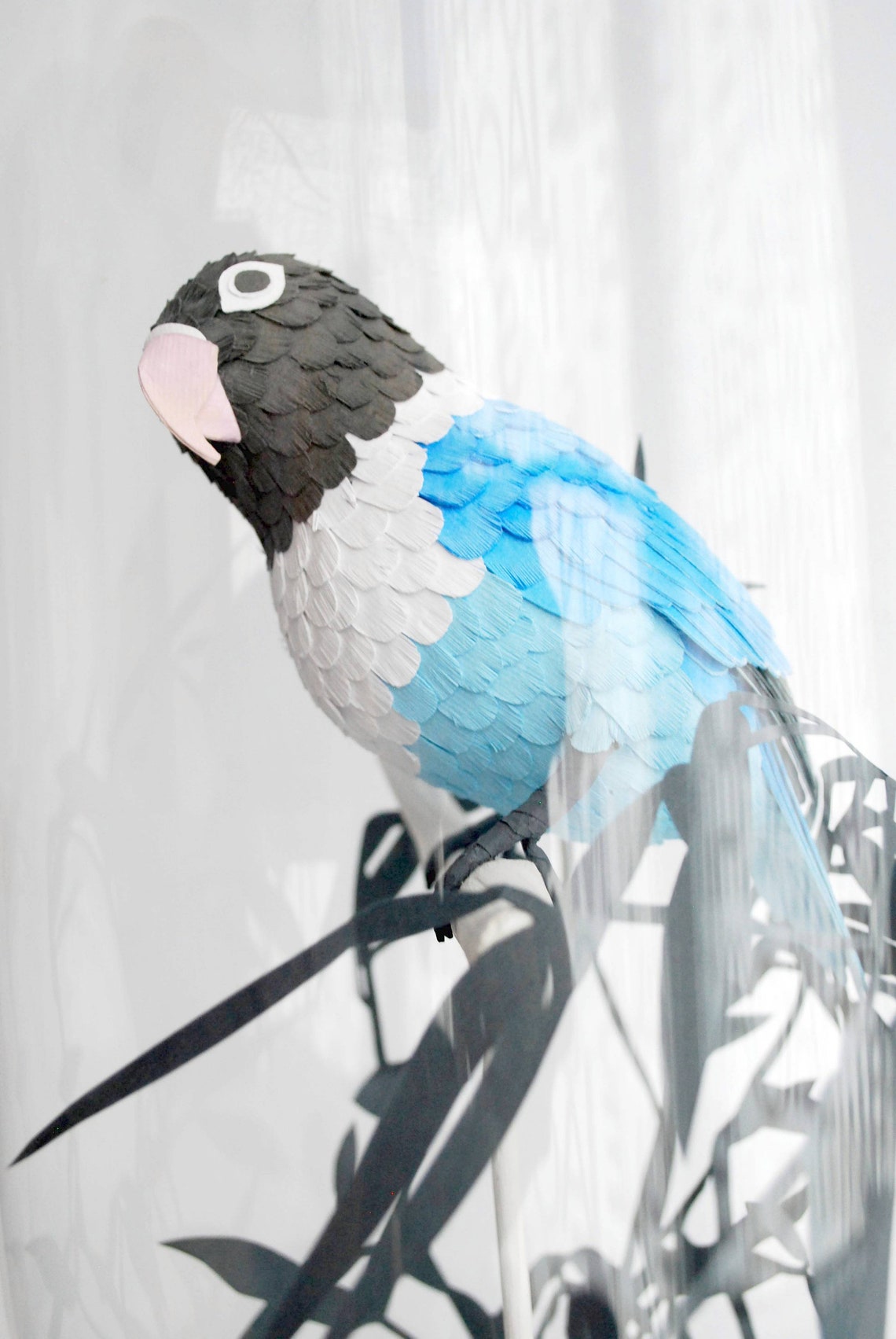 Paper Sculpture of A Lovebird/papercraft Bird/home | Etsy
