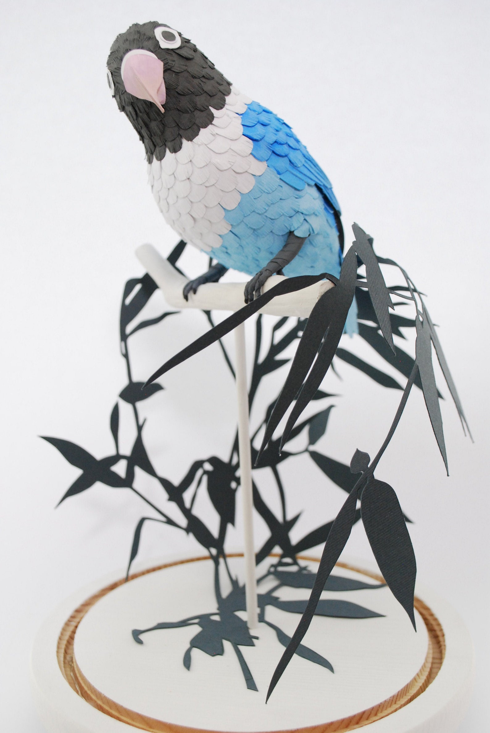 Paper Sculpture of A Lovebird/papercraft Bird/home | Etsy