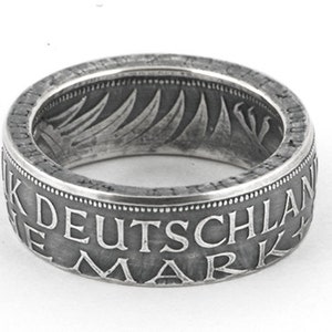 Silber 5 Deutsche Mark Münzring Bild 3