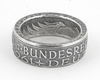Silber 5 Deutsche Mark Münzring (Silver 5 German Mark Coin Ring)