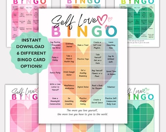 Self Love Bingo Cards, Mindfulness Gift (Instant Download)