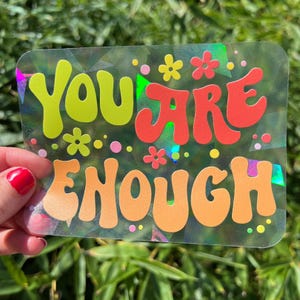 Rainbow Suncatcher Sticker, Holographic Window Cling, Window Cling Suncatcher, Positive Affirmation Sticker,  Rainbow Maker Window Decal