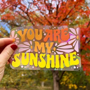Rainbow Suncatcher Sticker, Holographic Window Cling, Window Cling Suncatcher, Positive Affirmation Sticker,  Rainbow Maker Window Decal