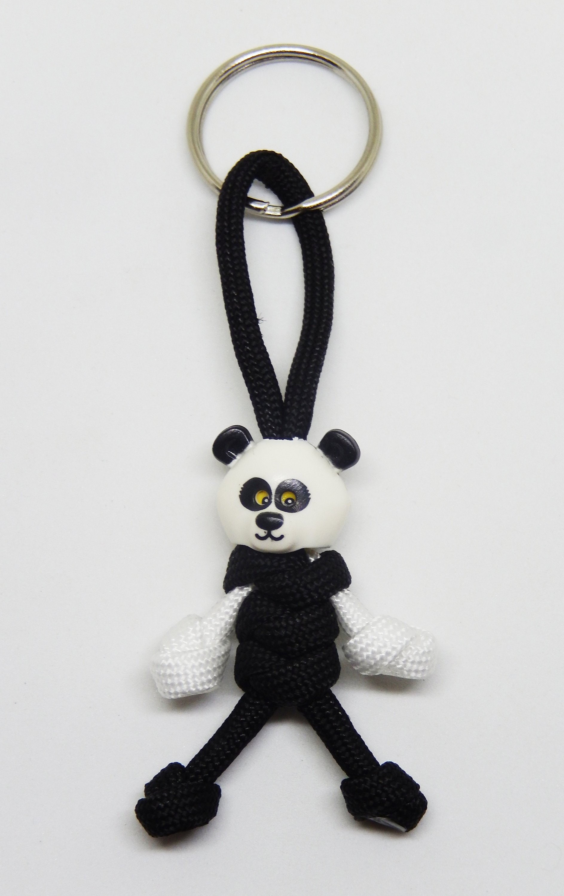 Fait à la main Panda Paracord Buddy Keyfob keyring