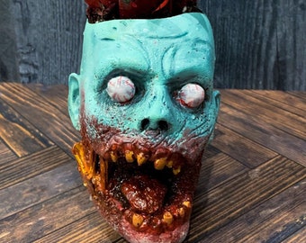Zombie Planter, Monster Planter Pot, Head Planter, Classic Monster Decor, Unique Gifts, Succulent Pots, Monster Gift, Unique Plant pot