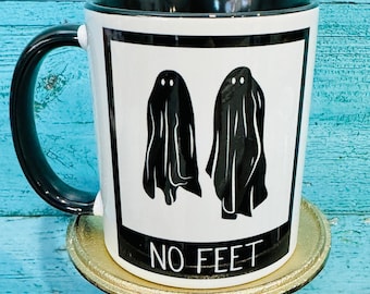 No Feet Ghost Mug: Funny Halloween Coffee Mug