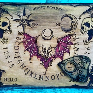 Bat Gothic Spirit Board, Gothic Decor, Gothic Christmas gift, unique gift, planchette, Yuletide Gift, witchy Gift, Unique Gift for her