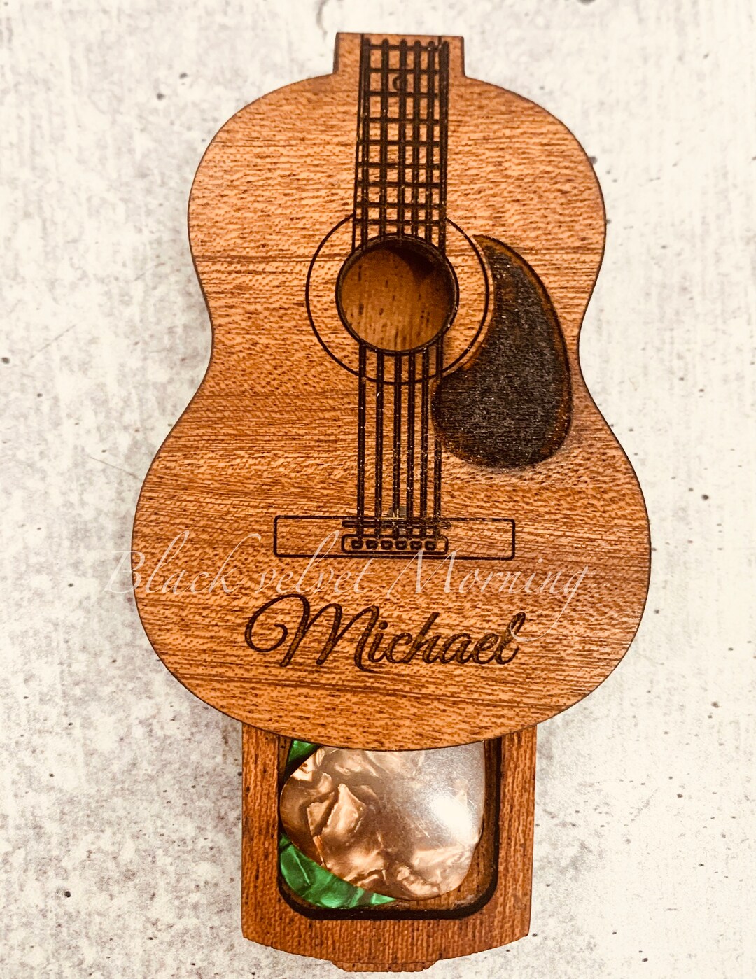 Guitar Pick Holder, Musician Gift, Guitar Pick Case, Personalized Gift