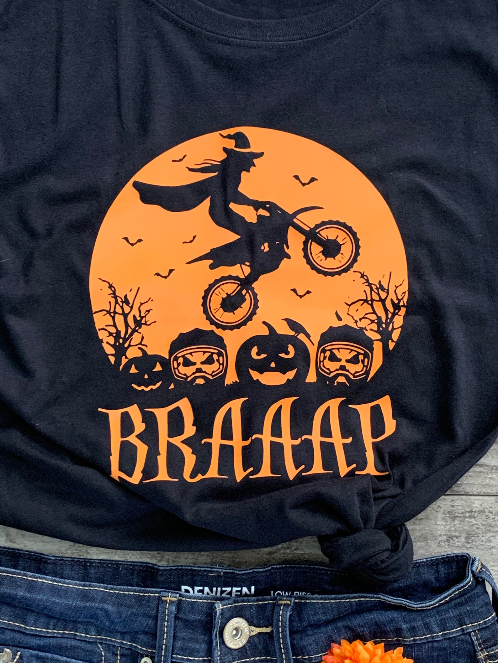 Motocross BRAAAP Shirt, Witch , Halloween Shirt, Gift for Her, Mom Gift