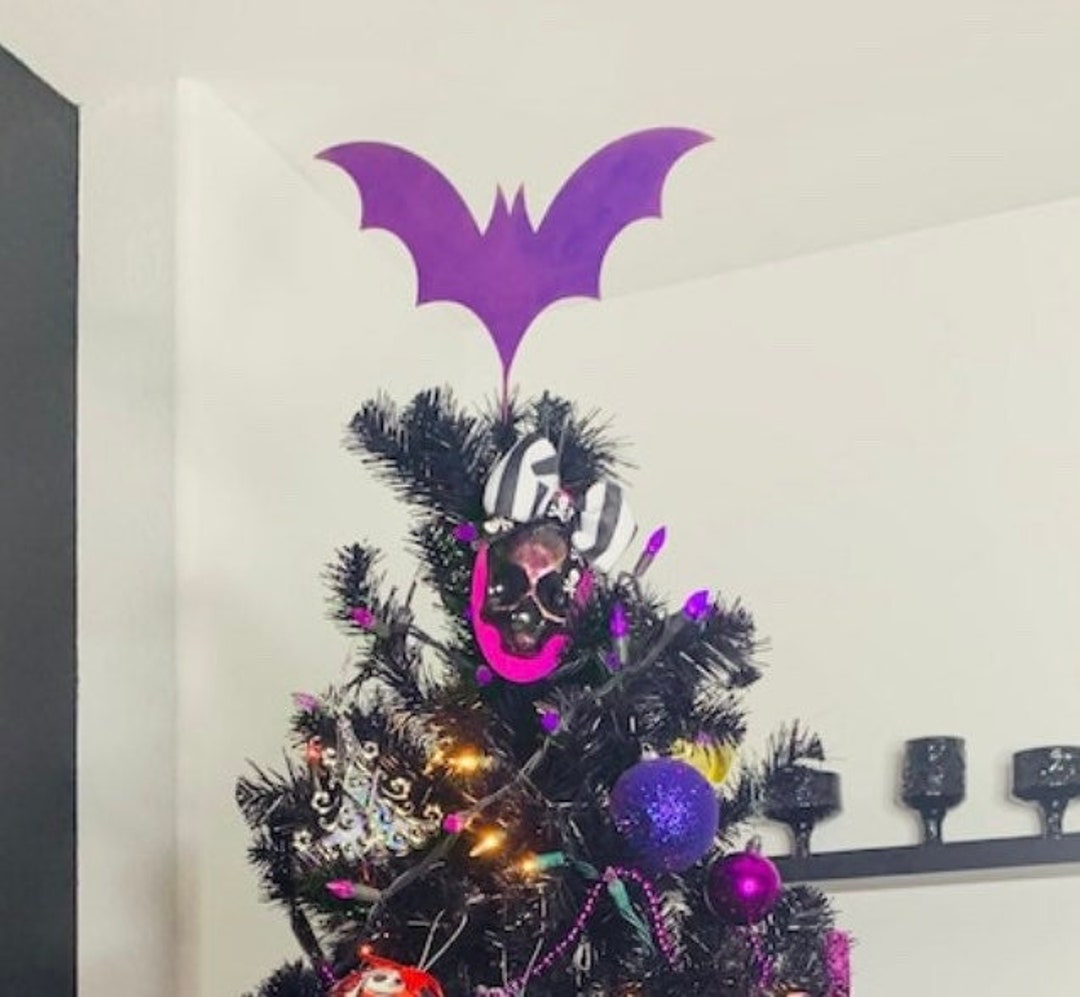 Bat Gothic Christmas Tree Topper Spooky Tree Supernatural Etsy