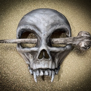 Skull & Bone Hair Pin, Skull Hair Accessory, Skull Barrette, Skull Gift, Goth Hair, Goth Christmas Gift, Halloween Hair Pin, Skull Gift