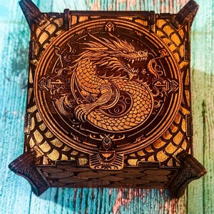 Dragon Box, Smudge Box, Jewlery Box, Incense Box, Dragon Gift Box, Dragon Decor, Unique Gift For Dad, Wooden Dragon Box, Mystical Gift
