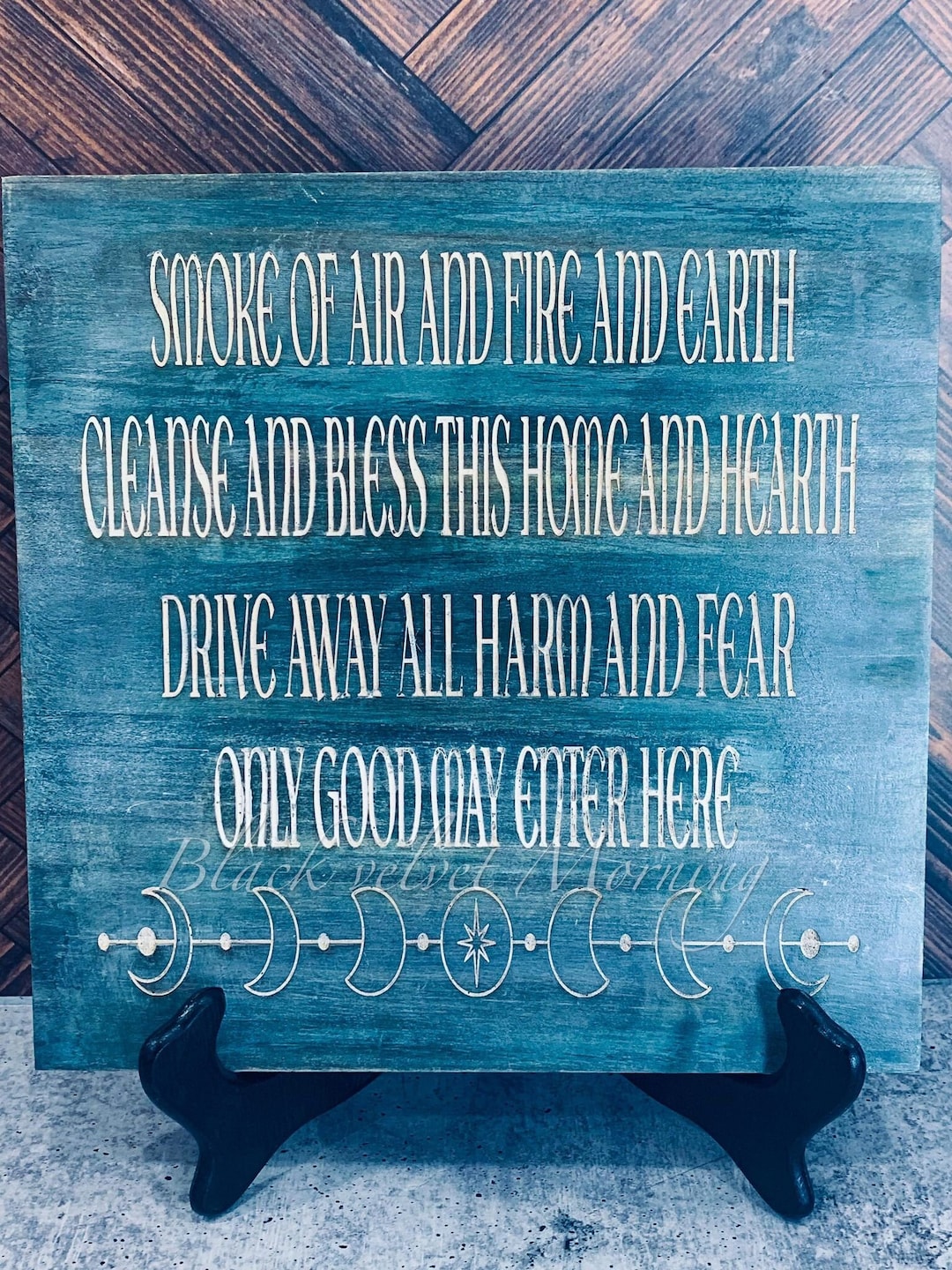 Custom Personalized Witch Flag Sign - Best Gifts Idea For Halloween - Smoke Of Air And Fire And Earth, Cleanse And Bless This Home & Hearth