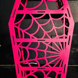 Spider web Coffin Shelf, Goth Decor, Moody Decor. Goth Mom Gift, Unique Crystal Shelf, Goth Gift, Halloween Decor, Halloween Shelf, teen image 2