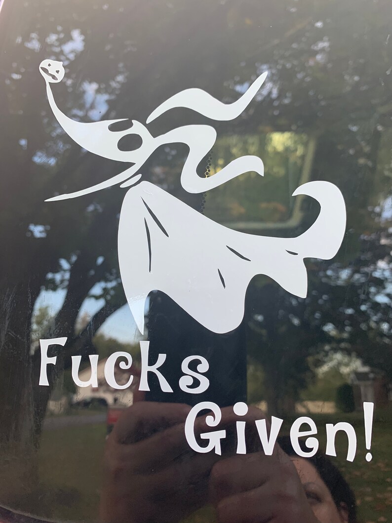 Zero fucks given nightmare before Christmas car decal | Etsy