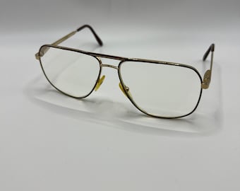 Okulary przeciwsłoneczne REVUE Aviator – klimat lat 80. – czarno-złote, męskie, duże, oprawki 0076, Francja