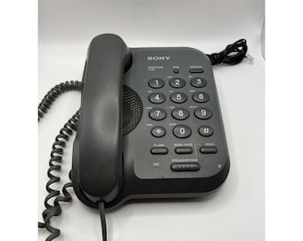 Telefono fisso Sony IT-B9 con filo, vivavoce, montabile a parete, da scrivania, anni '90.