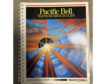 Pacific Bell Telephone Services Guide - PacBell - 1990 - History - Collectible