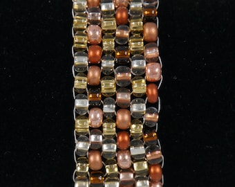 Pulsera de cobre metálico y ámbar