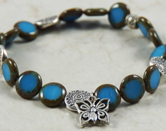 Pulsera de mariposa azul