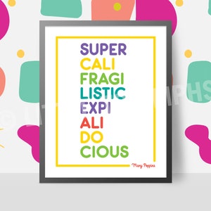 Supercalifragilisticexpialidocious, Print, Instant Download