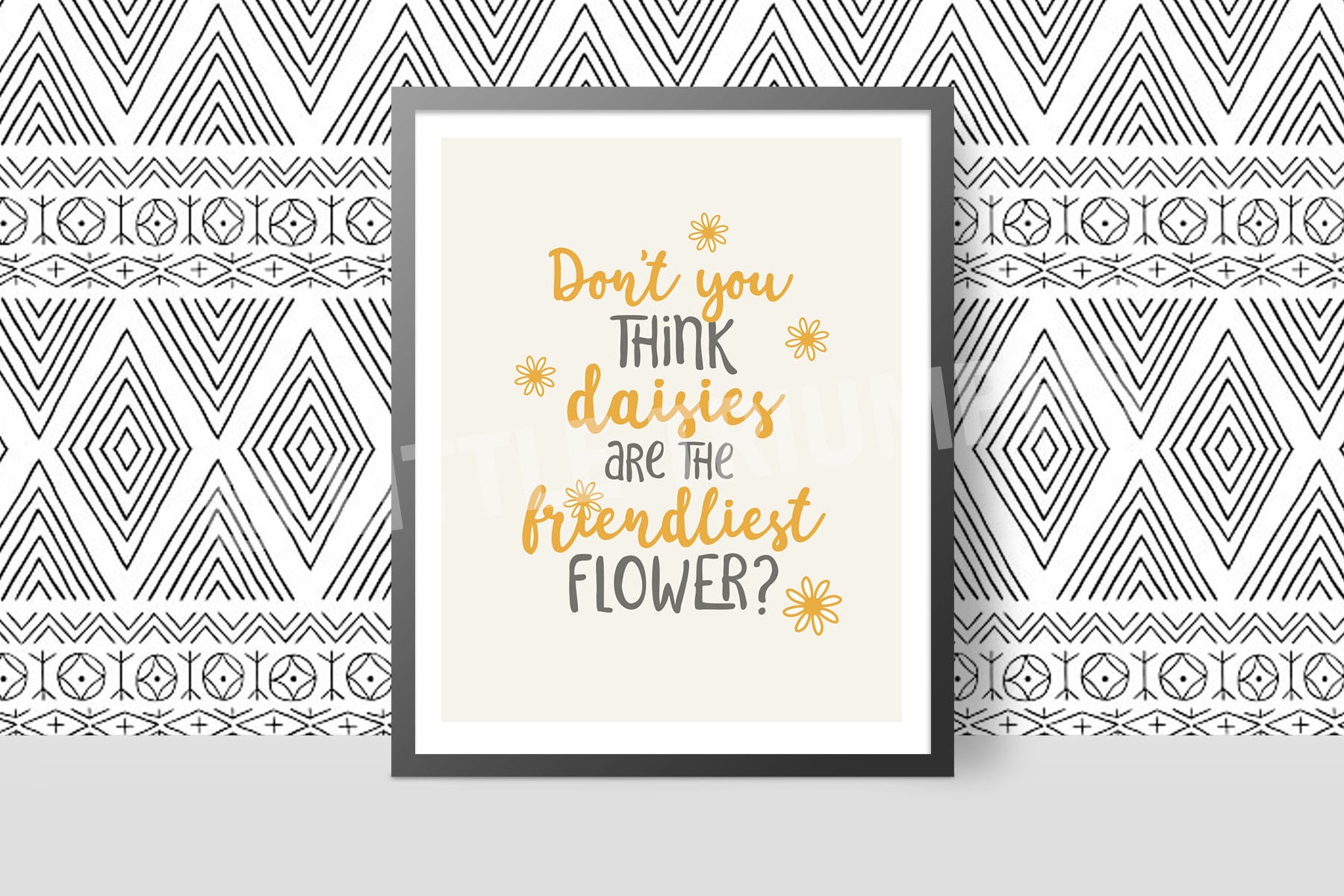 You've Got Mail Daisies Print Modern House Decor Etsy
