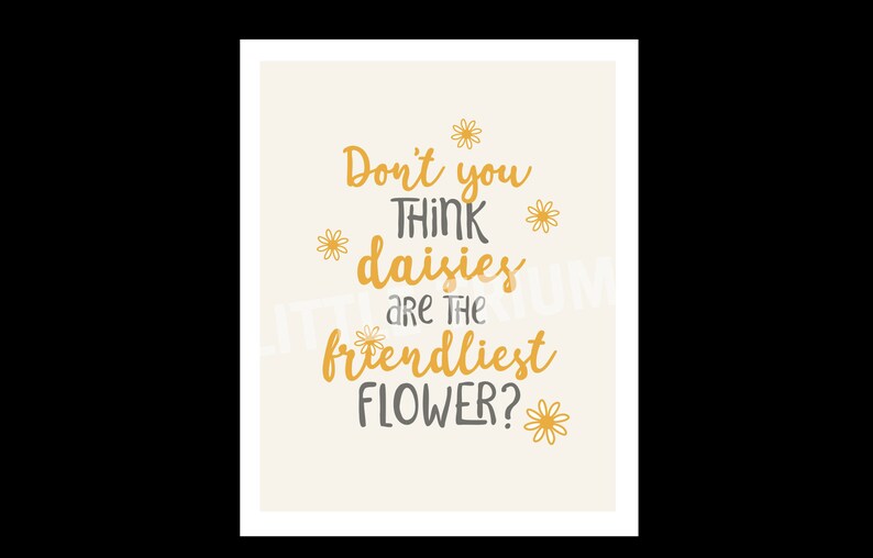 You've Got Mail Daisies Print Modern House Decor Etsy