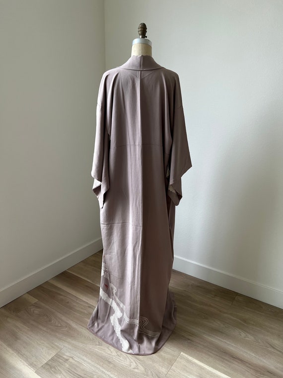 Antique Japanese silk kimono | Dusty lilac | Shib… - image 3