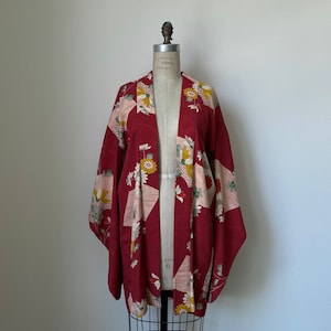 Antique Red Silk Haori