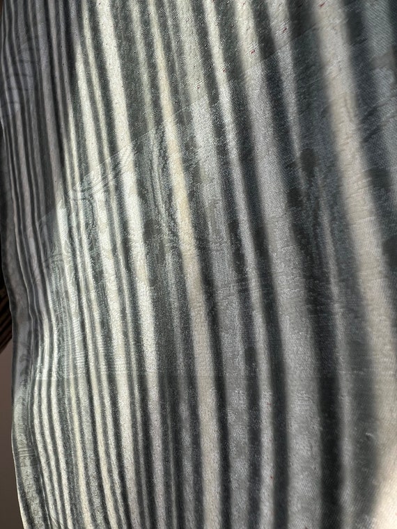 Antique Beige & Greenish Gray Striped Silk Haori - image 8