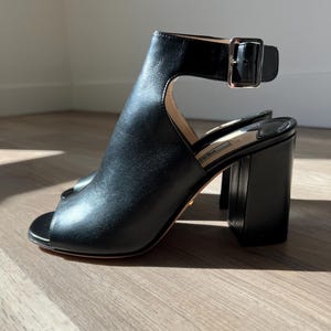 Vintage PRADA Black Open-toe Booties