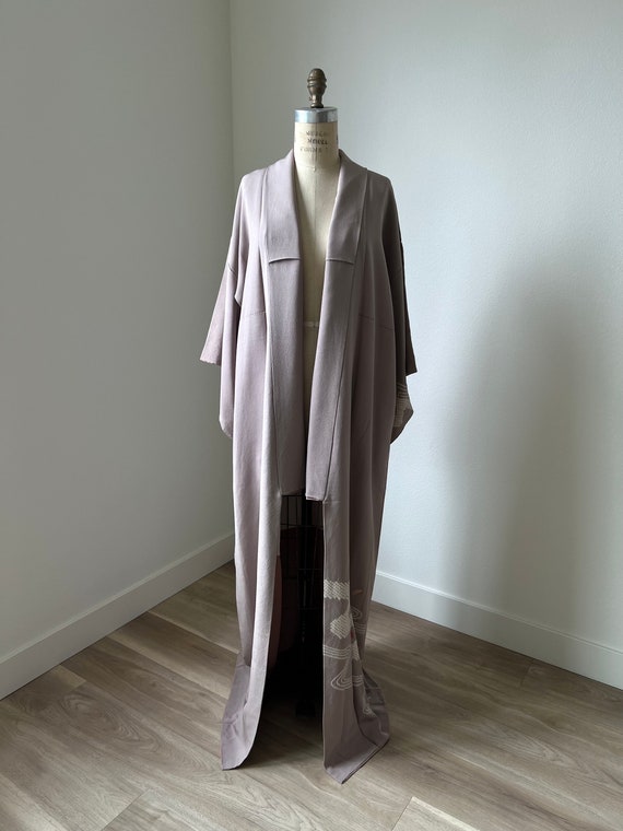 Antique Japanese silk kimono | Dusty lilac | Shibo