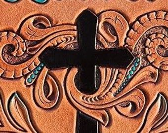 Leather tooling pattern, cross tooling pattern, leather pattern