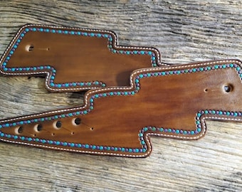 Digital pattern, dove wing lightning bolt spur strap pattern, spur strap pattern, dove wing spur strap, leather pattern, women&#39;s spur straps