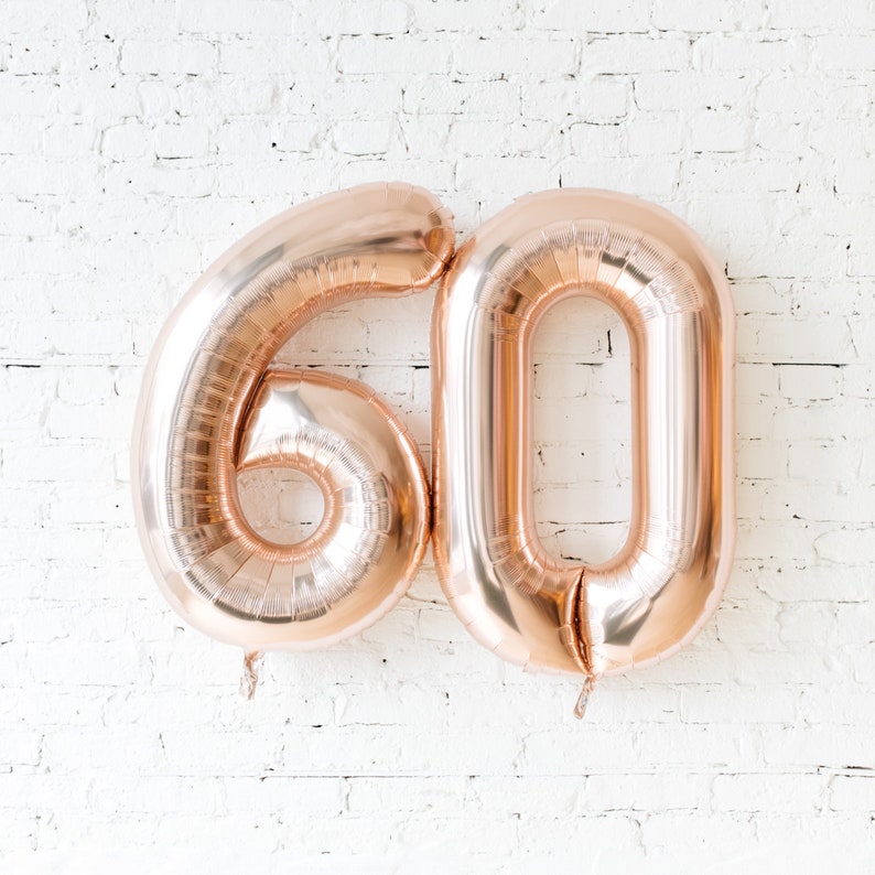 60th birthday mylar balloon
