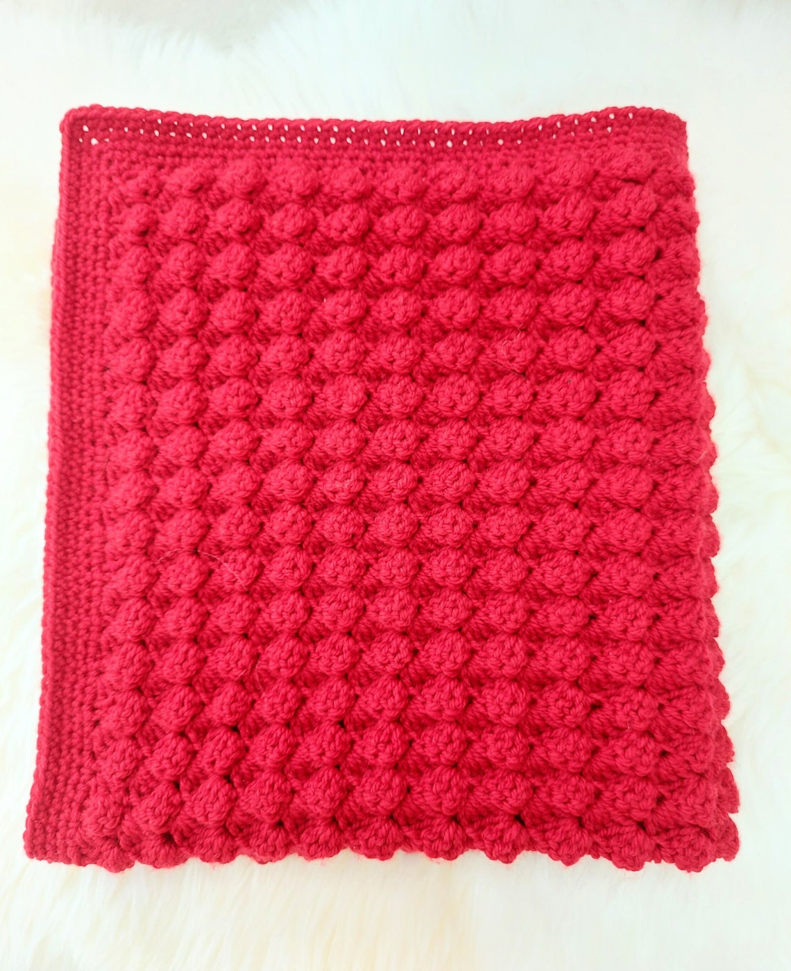 Aran Baby Blanket Crochet Pattern Aran for Boy or Girlpdf Instant