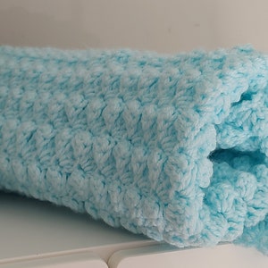 Cosy Aran Baby Blanket Crochet Pattern-Instant PDF Download-Easy Crochet Bobble Blanket Pattern for Boy or Girl-Cosy Car Seat throw-UK Terms